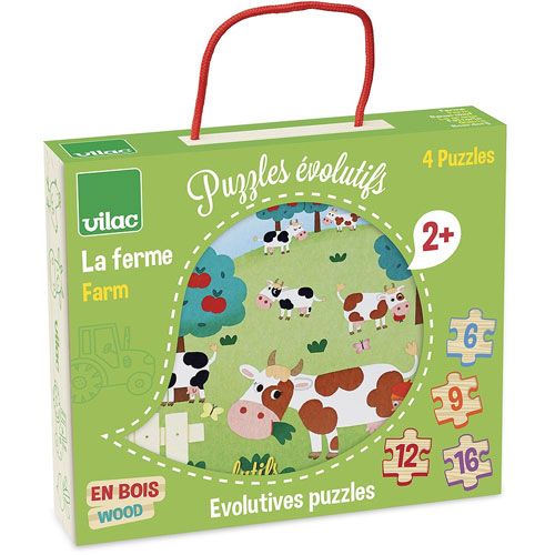 vilac groeipuzzels boerderij (6, 9, 12, 16 st) | VI2632 | 1