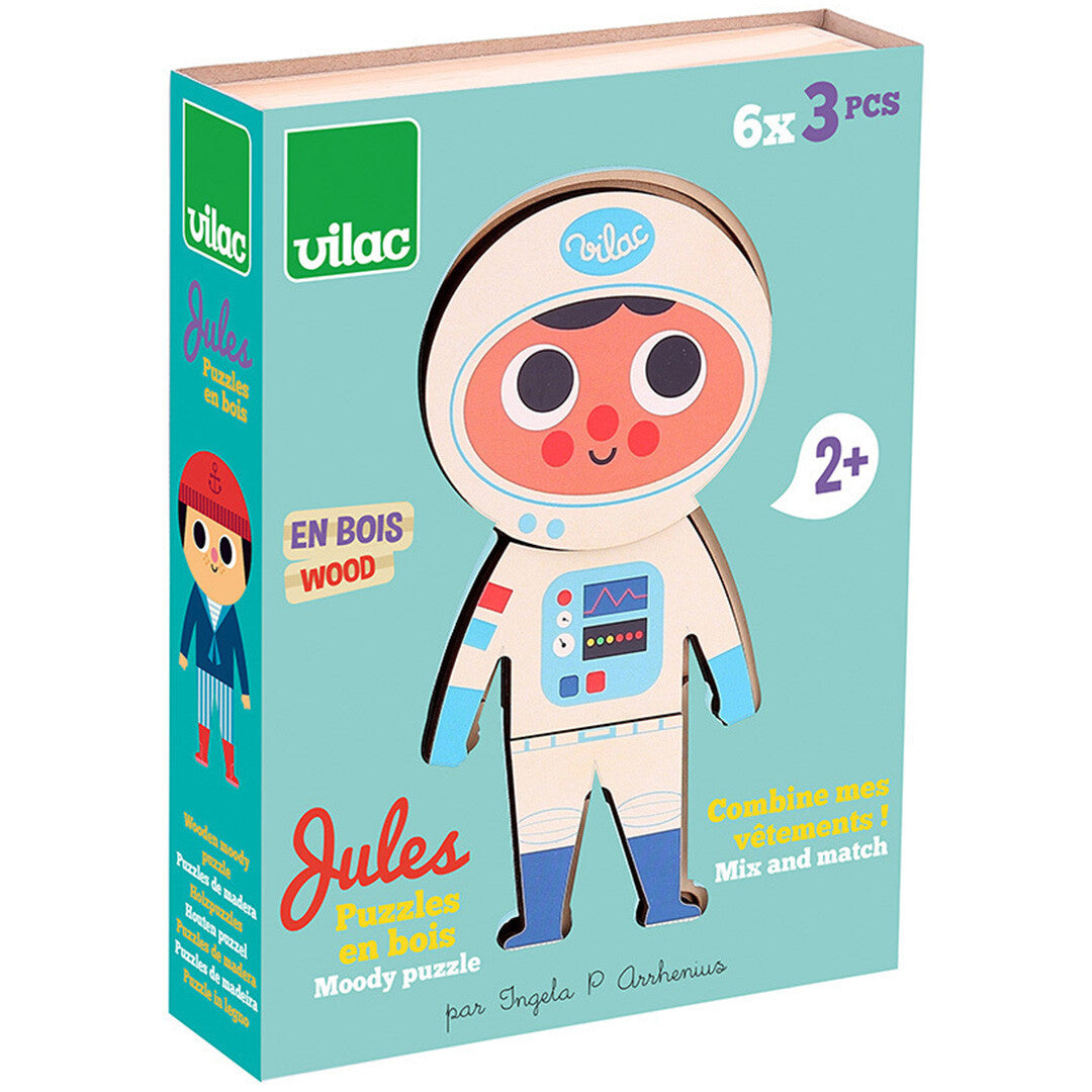 vilac puzzel aankleedpop jules - 6x3st | VI7625 | 0