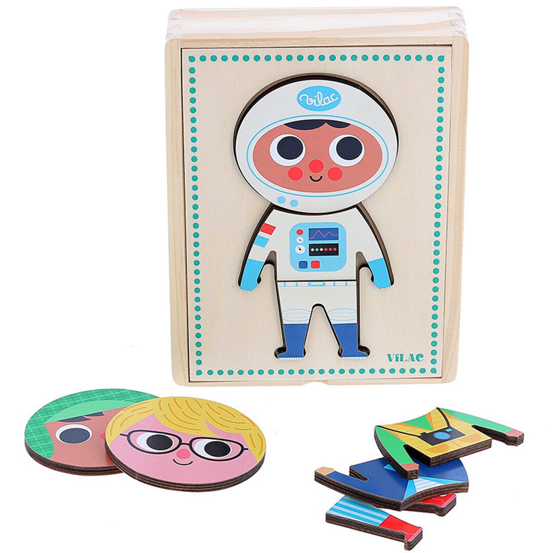vilac puzzel aankleedpop jules - 6x3st | VI7625 | 2