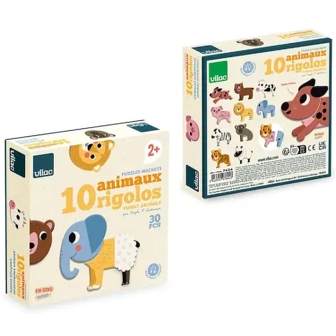 vilac puzzel grappige dieren - 10x3st | VI7624 | 6