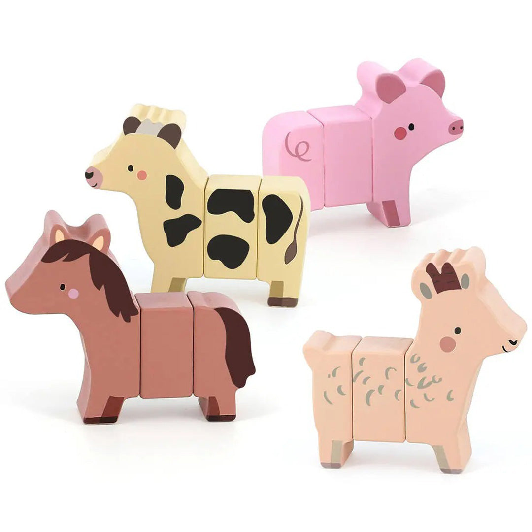 vilac puzzel grappige dieren - 4x3st | VI7116 | 3