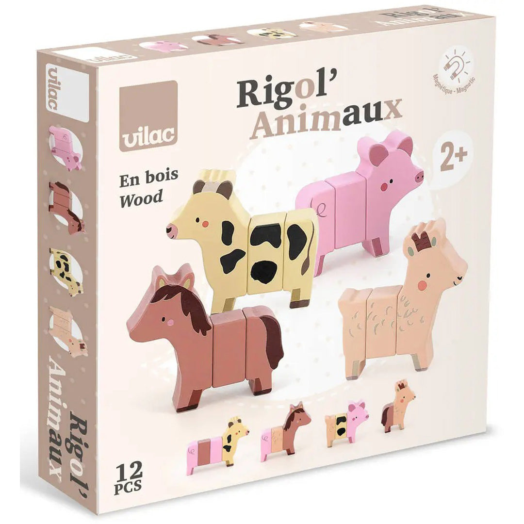 vilac puzzel grappige dieren - 4x3st | VI7116 | 6