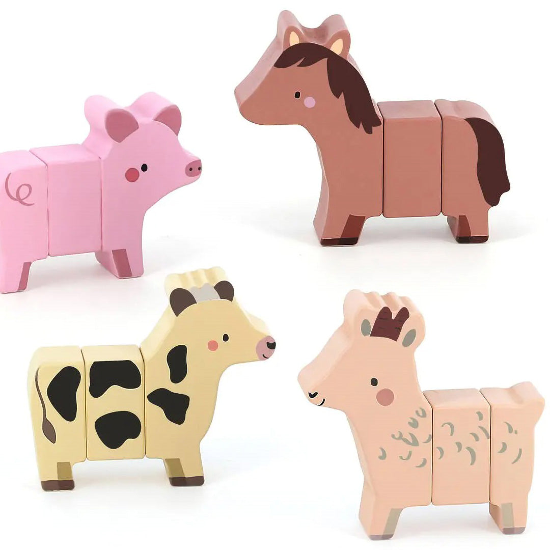 vilac puzzel grappige dieren - 4x3st | VI7116 | 5