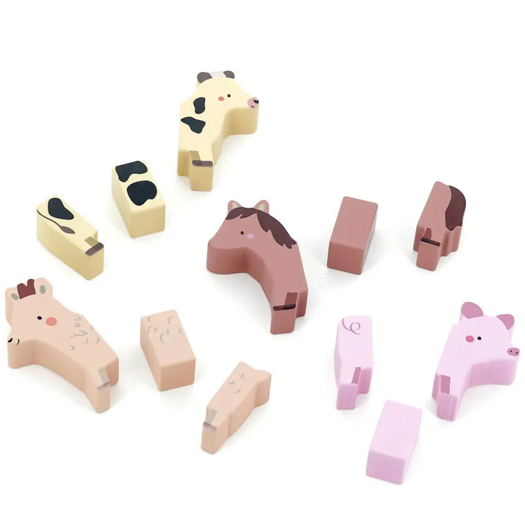 vilac puzzel grappige dieren - 4x3st | VI7116 | 4