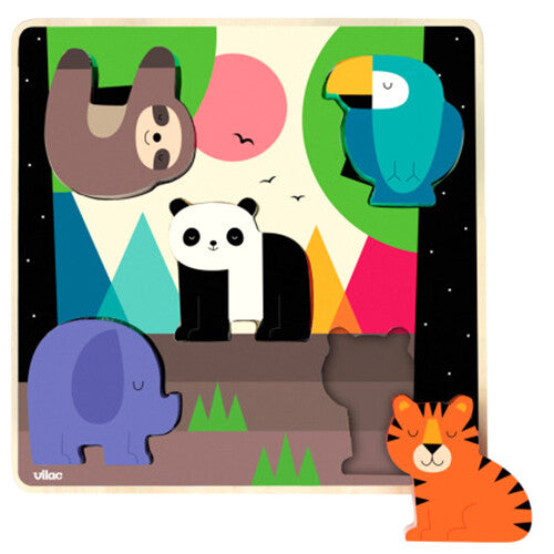 vilac puzzel met geluid jungledieren | VI7403 | 0