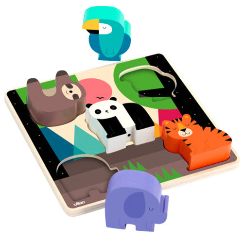 vilac puzzel met geluid jungledieren | VI7403 | 1