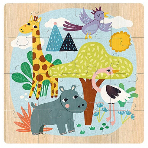 vilac puzzels dieren van de wereld - 3x16st  | VI8530 | 3
