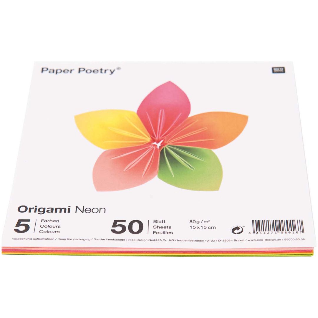 vouwpapier origami neon - 15 cm - 50st | 99000.60.08 | 0