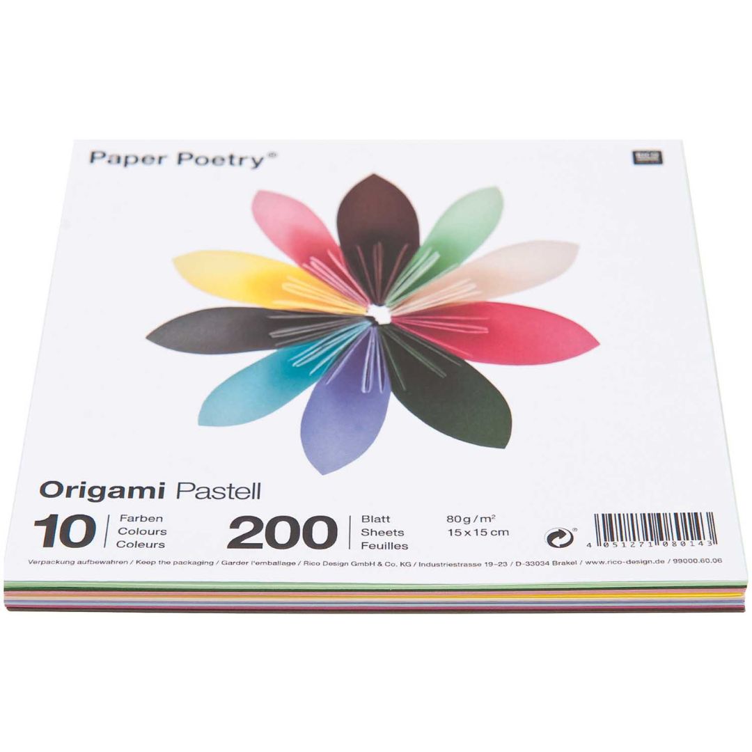 vouwpapier origami pastel - 15 cm - 200st | 99000.60.06 | 0
