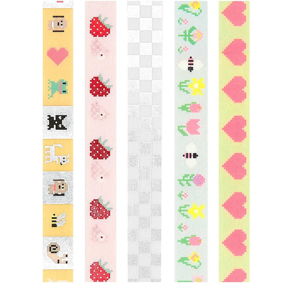 washi tape set - pixel - 5 st | 300804 | 1