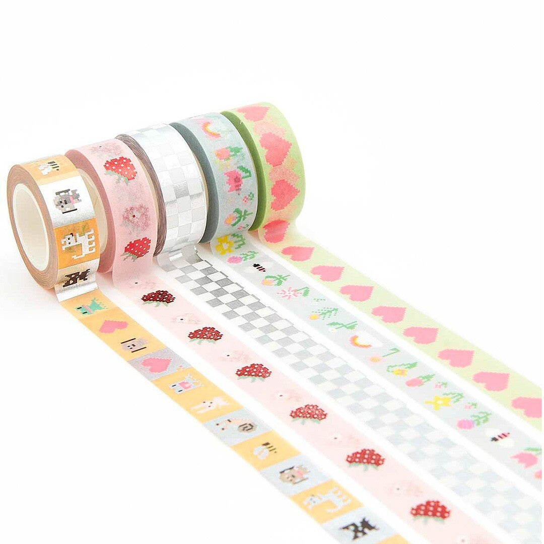 washi tape set - pixel - 5 st | 300804 | 2
