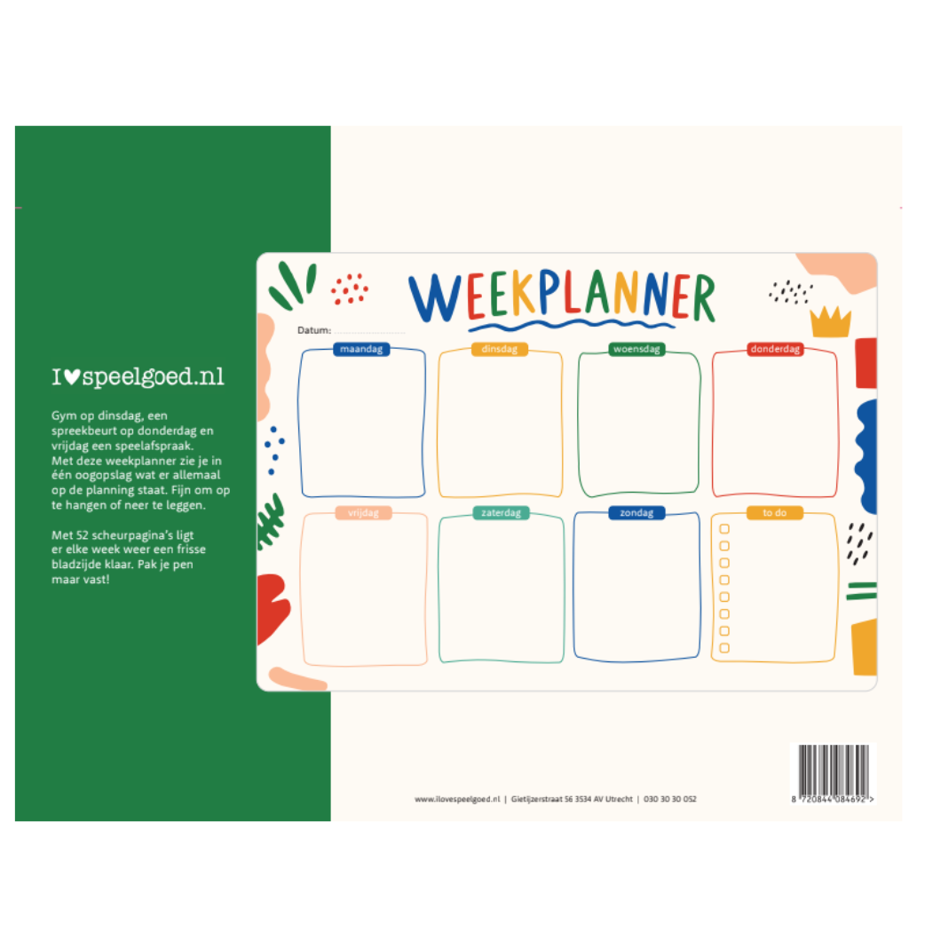 weekplanner notitieblok