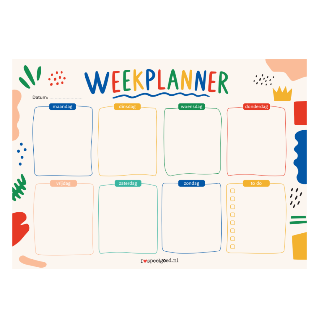 weekplanner notitieblok