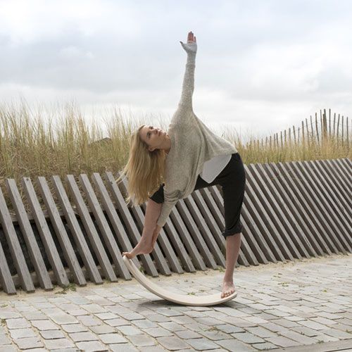 wobbel XL blank gelakt met vilt - wilde rozen  | XL-TRANSP-WILD | 2