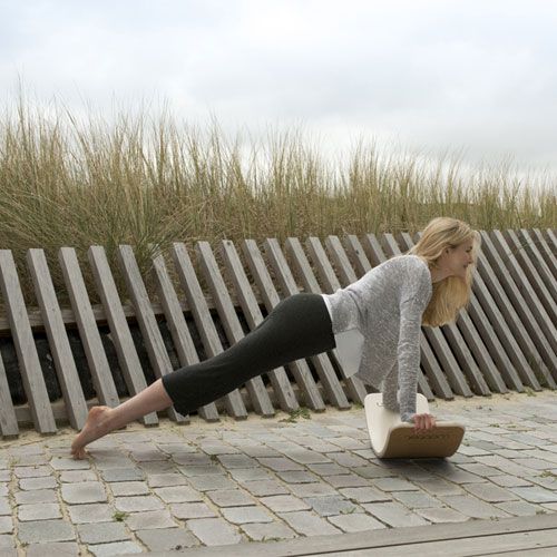 wobbel XL blank gelakt met vilt - wilde rozen  | XL-TRANSP-WILD | 3