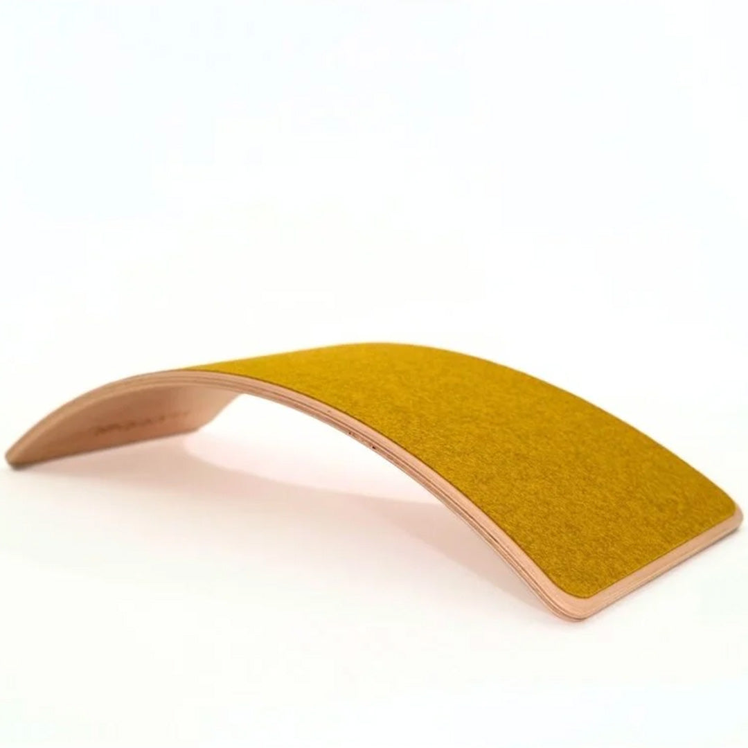 wobbel starter blank gelakt met wolvilt - curcuma | 30-STARTCUR | 1