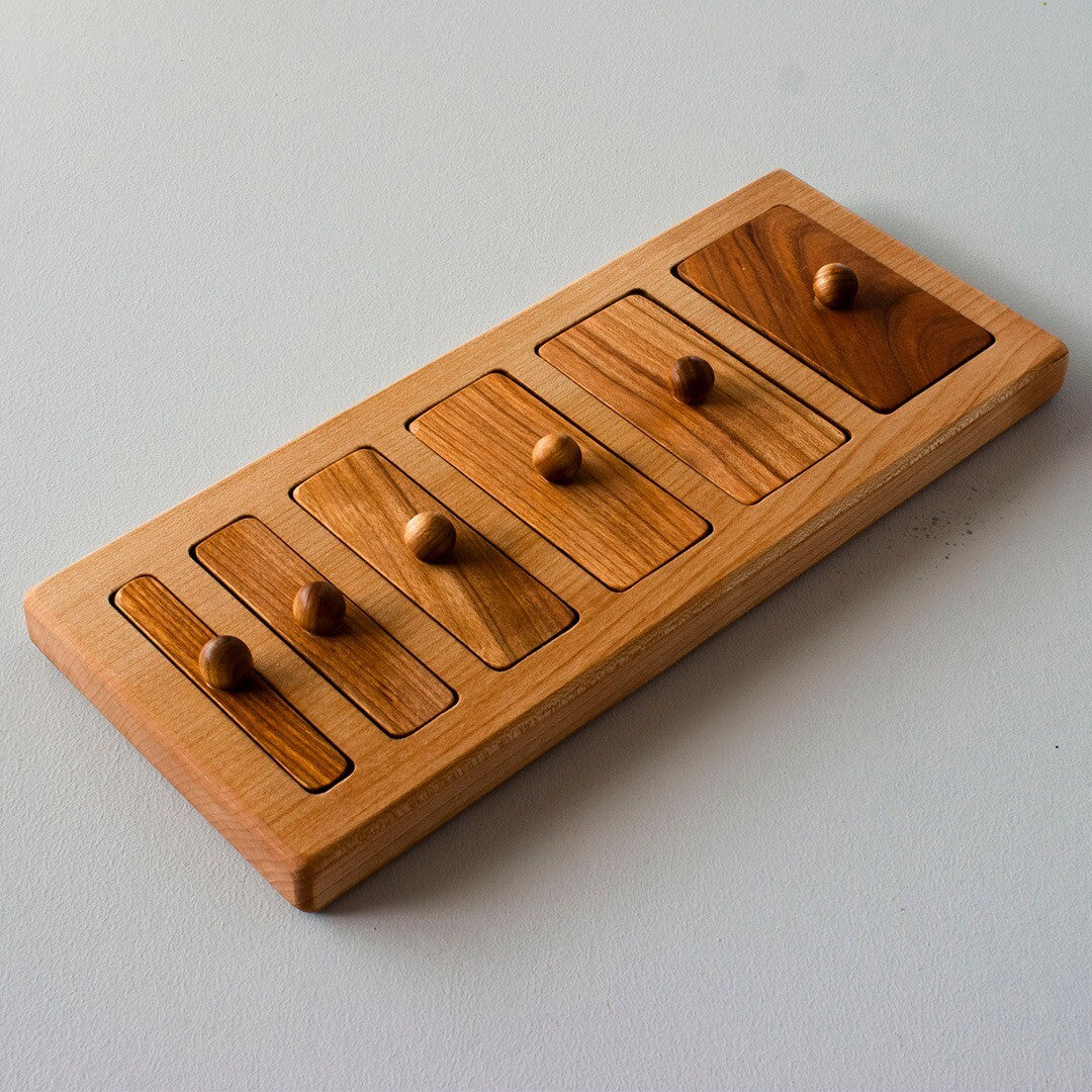 wooden story knoppuzzel breed en smal - 6st | WS314 | 1