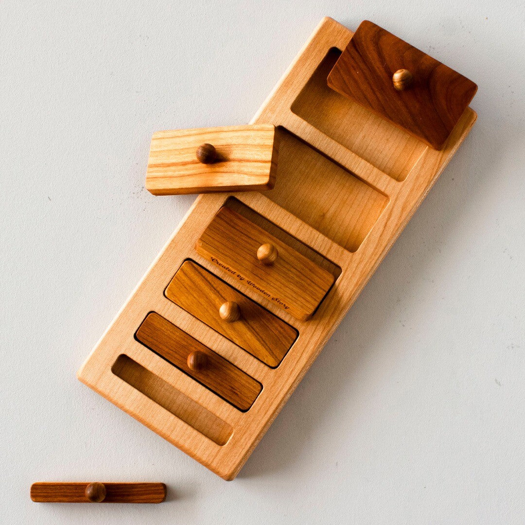 wooden story knoppuzzel breed en smal - 6st | WS314 | 2