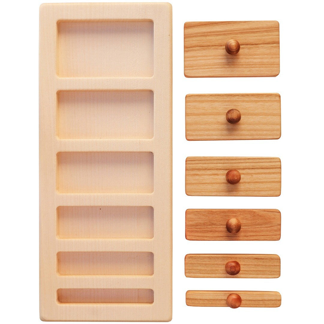 wooden story knoppuzzel breed en smal - 6st | WS314 | 5