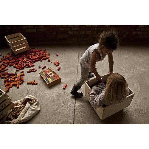 wooden story stapelblokken - regenboog - 30 st | WS02 | 2