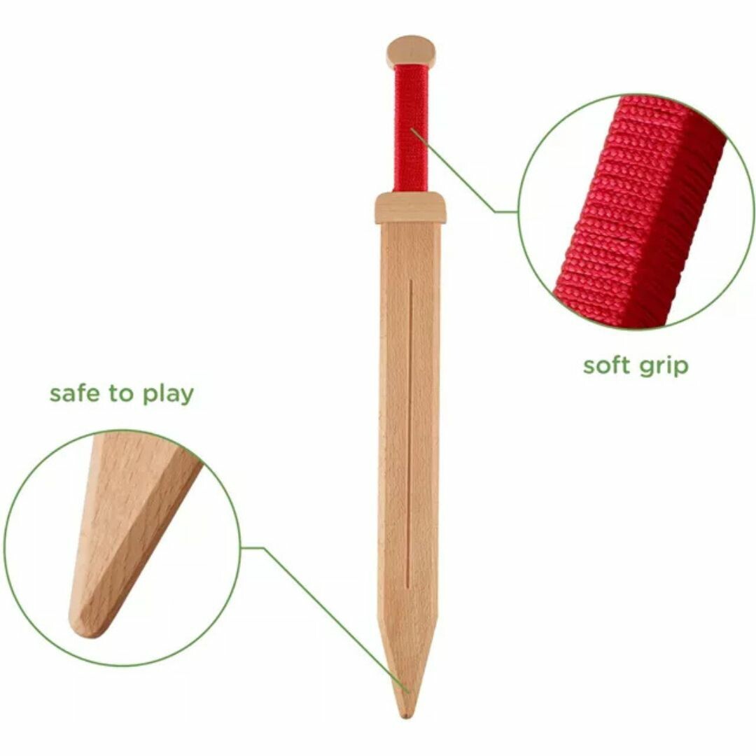 woodsy romeins zwaard met rood gevest - 53,5 cm  | 0114H  | 1