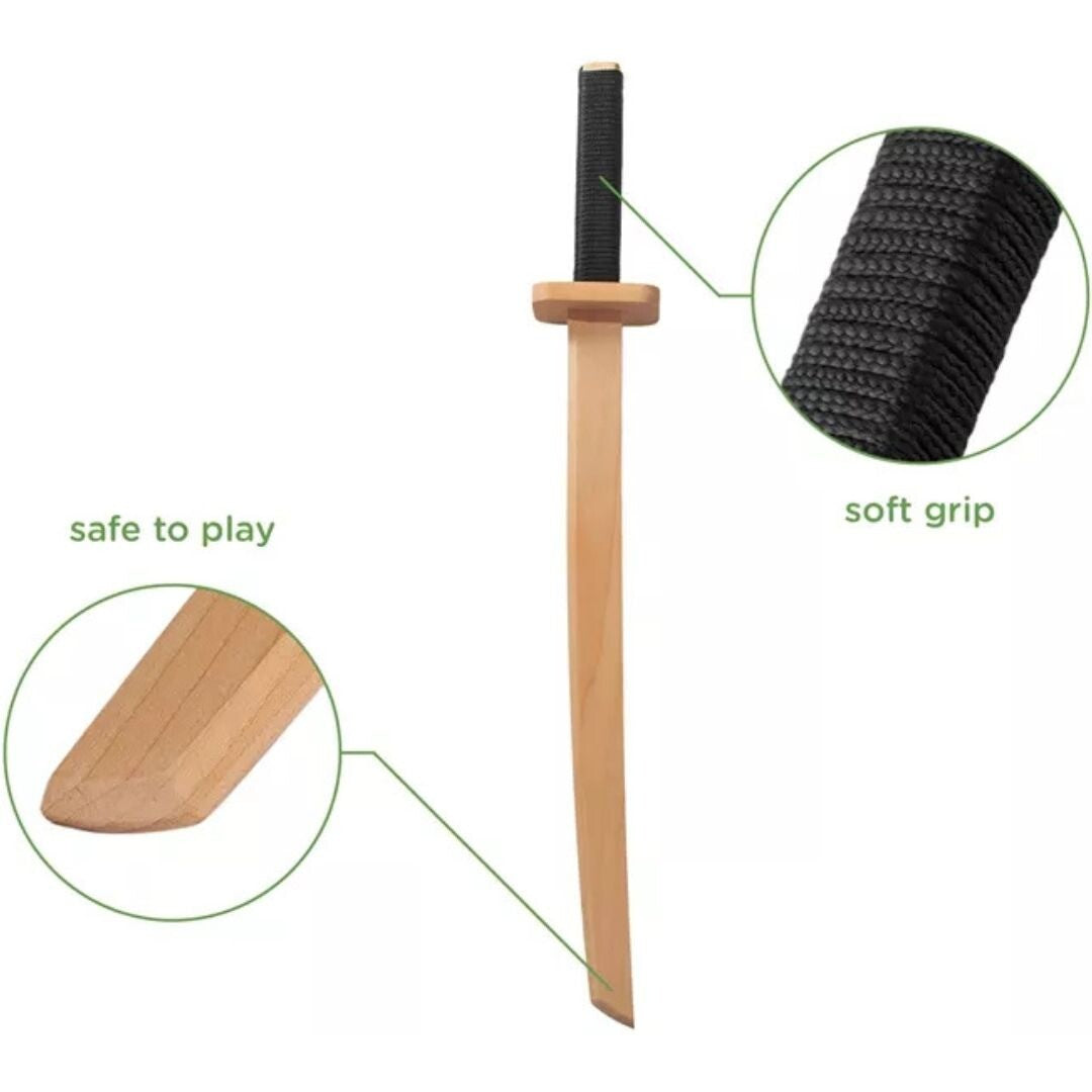 woodsy samurai zwaard met zwart gevest - 58,5 cm | 0113 | 1