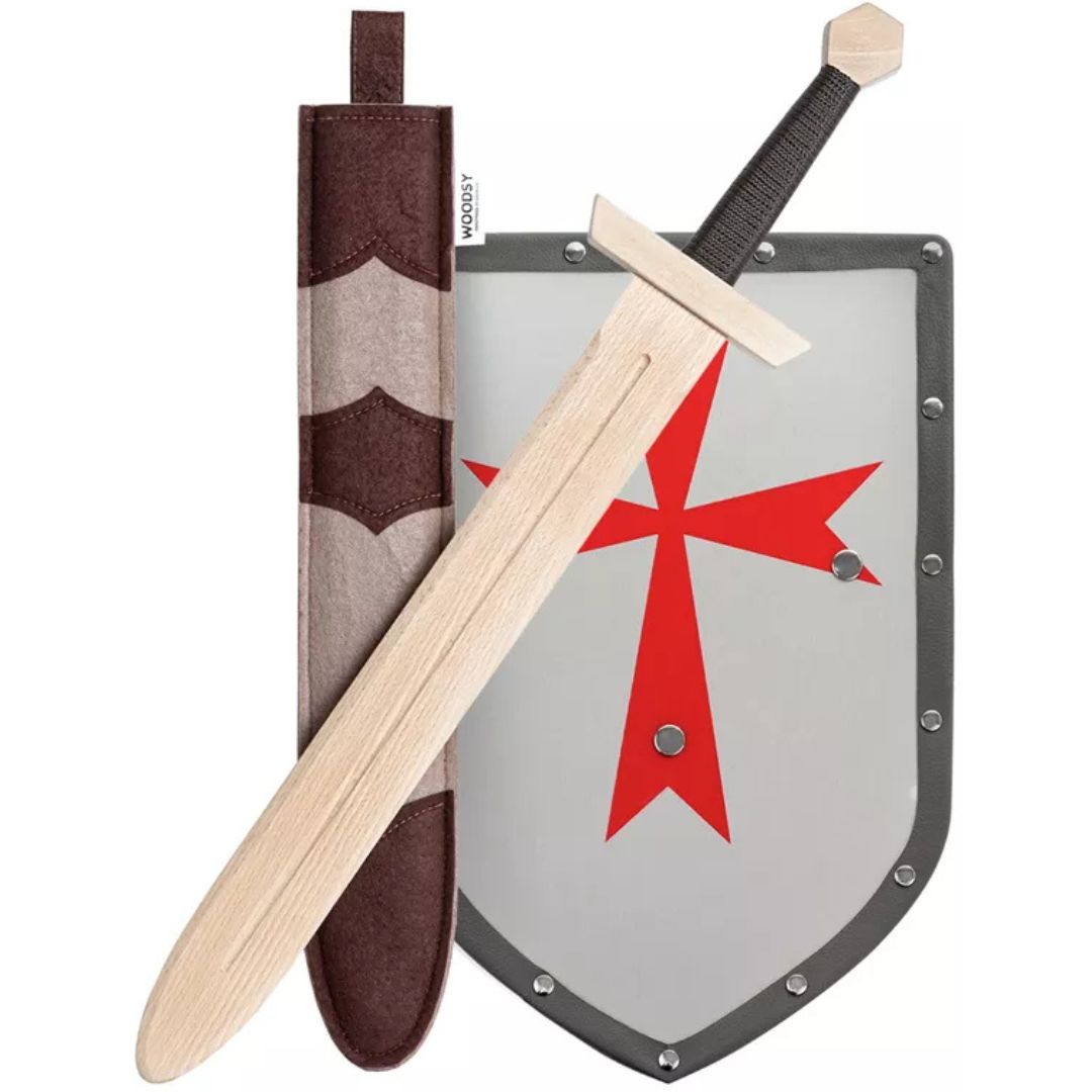 woodsy zwaard met schede en schild - 57,5 cm | 0712 | 0