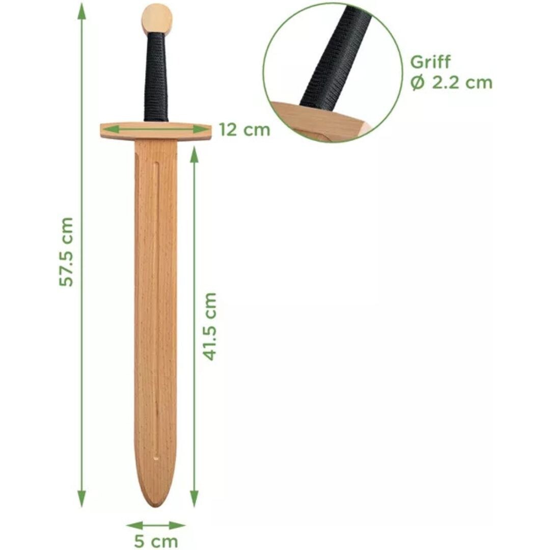 woodsy zwaard met schild - draak - 57,5 cm | 0706 | 1