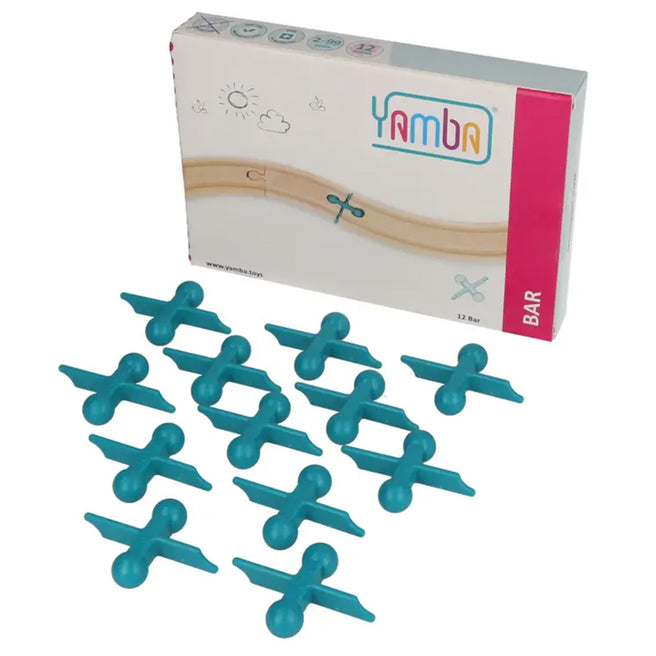 yamba toys treinbaanuitbreiding adapter set - bar - 12st | YT.SET.12 | 1