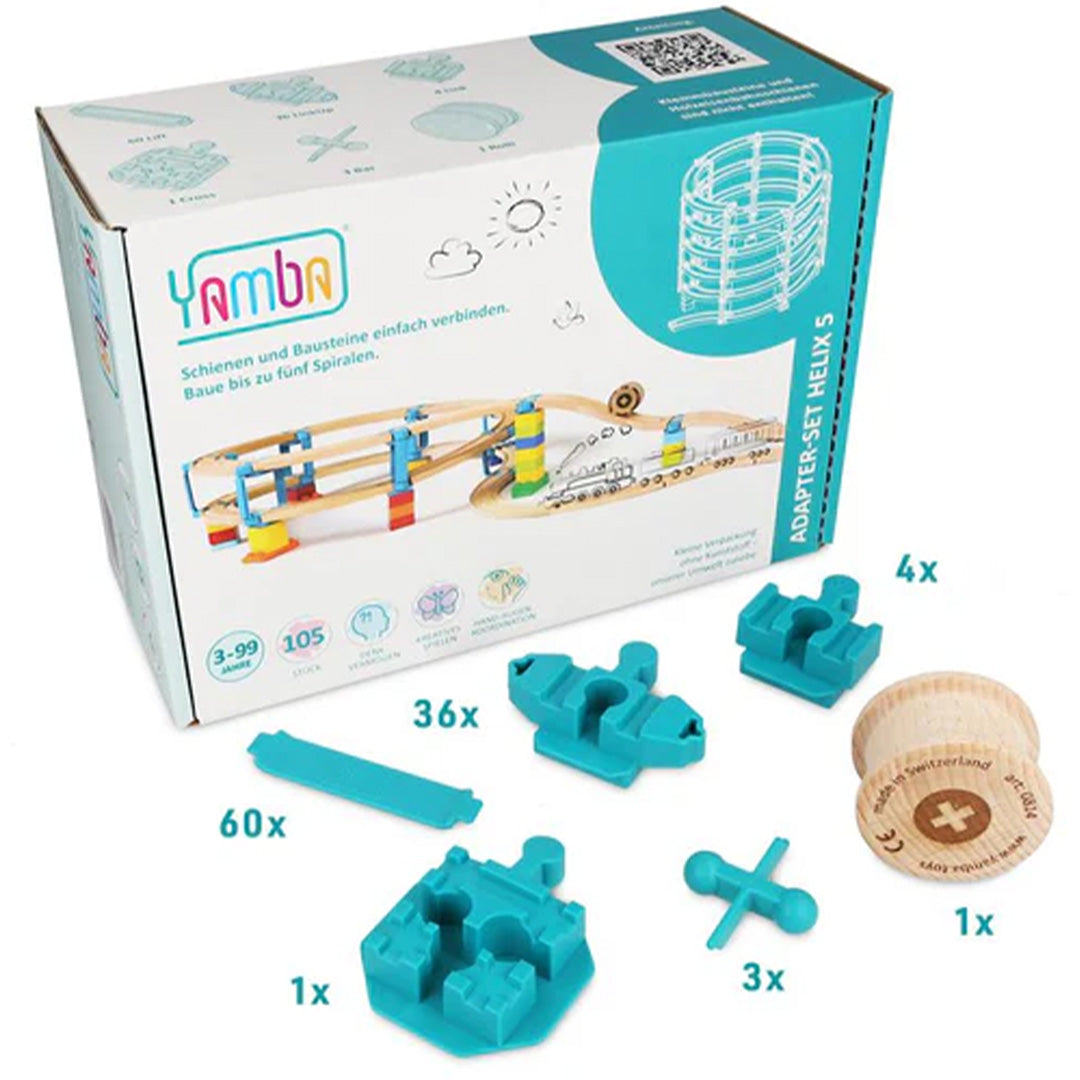 yamba toys treinbaanuitbreiding adapter set - helix - 105-delig | YT.SET.04 | 1
