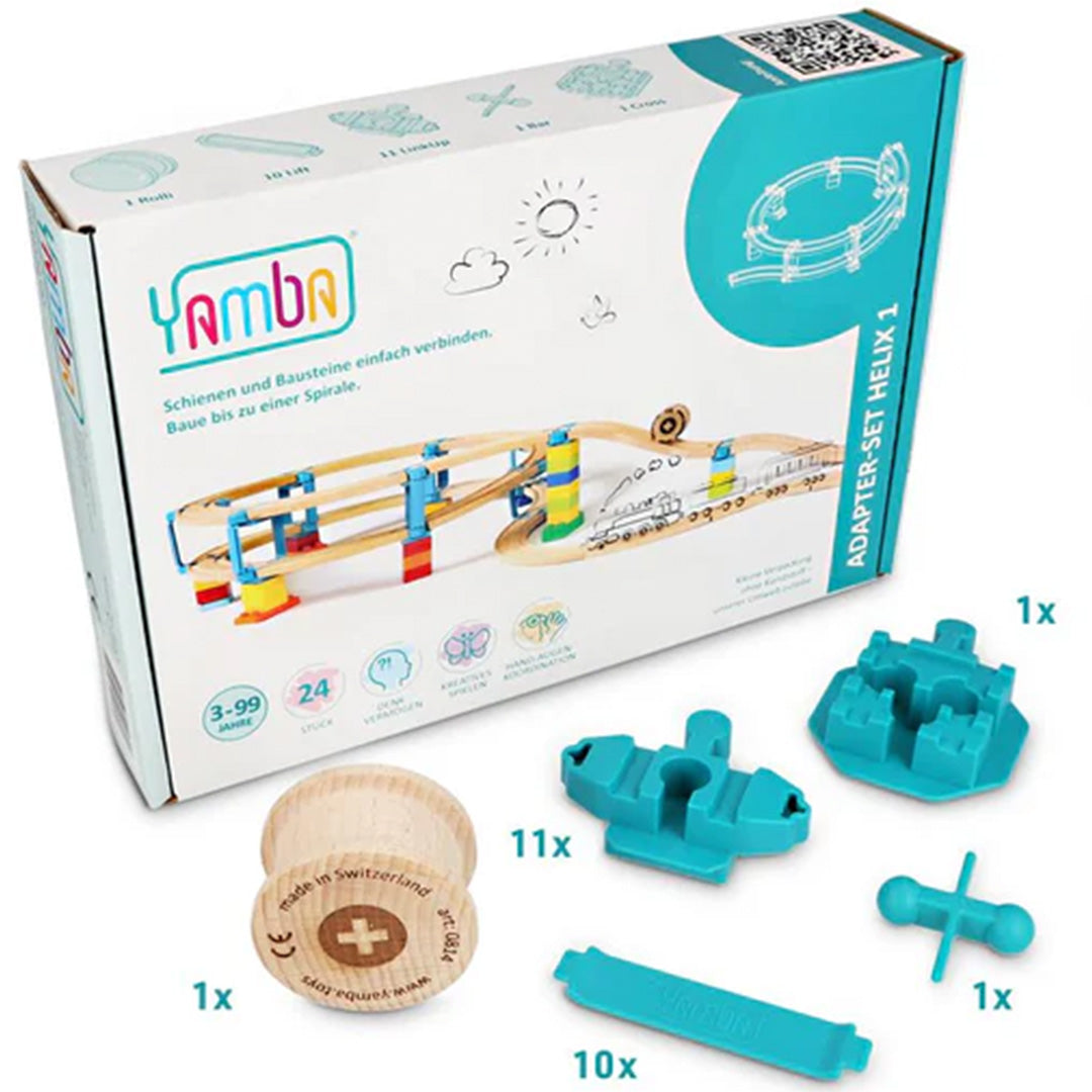 yamba toys treinbaanuitbreiding adapter set - helix - 24-delig | YT.SET.01 | 1