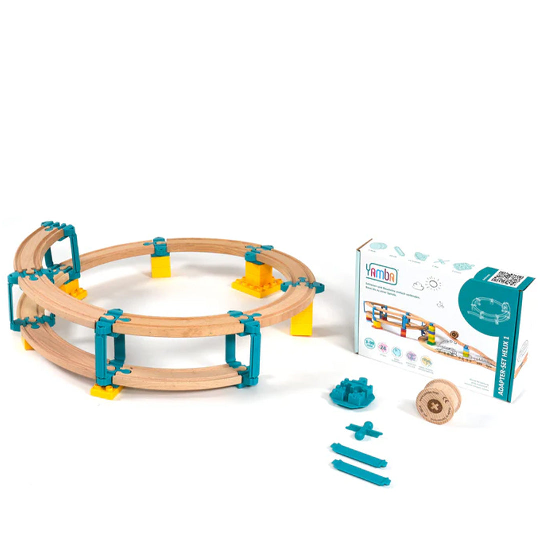 yamba toys treinbaanuitbreiding adapter set - helix - 24-delig | YT.SET.01 | 3