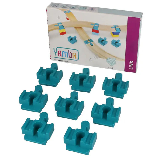 yamba toys treinbaanuitbreiding adapter set - link - 8st | YT.SET.10 | 1