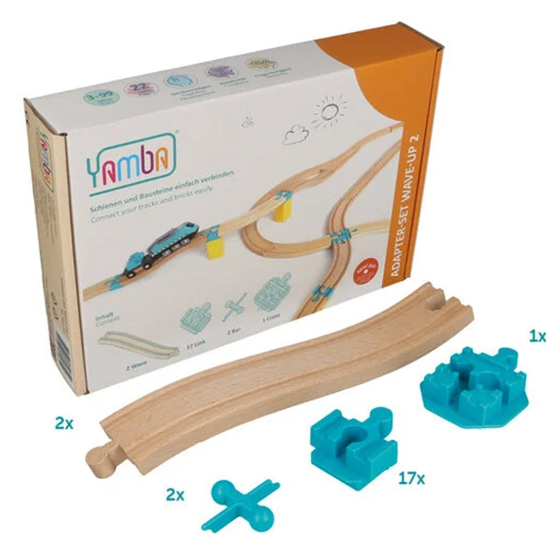 yamba toys treinbaanuitbreiding adapter set - wave-up - 22-delig | YT.SET.13 | 1