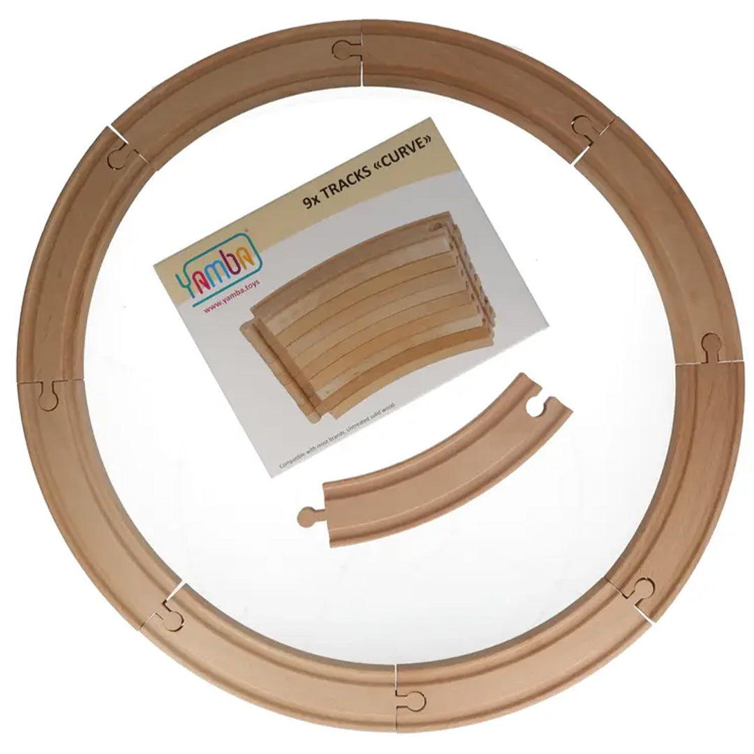yamba toys treinbaanuitbreiding curve - 9st | YT.SET.16 | 2