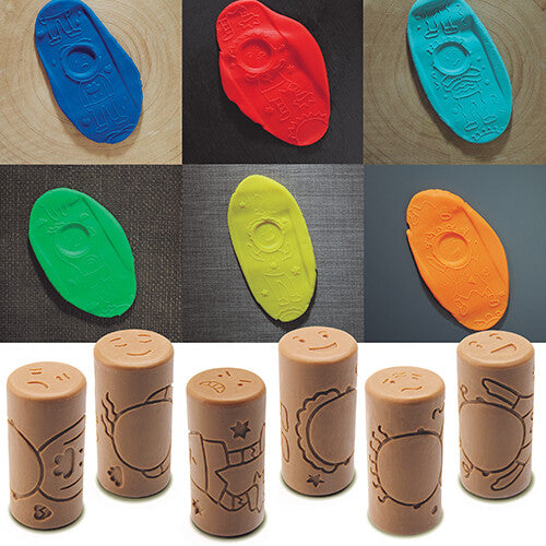 yellow door kleistempels let's roll - emoties - 6st | YD1186 | 5