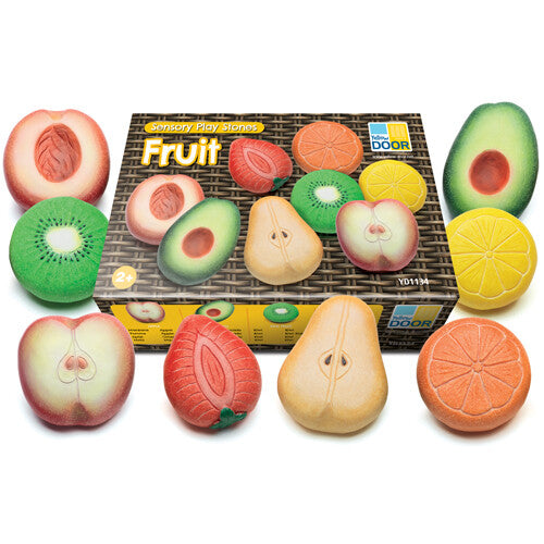 yellow door stenen speelfruit - 8st | YD1134 | 0