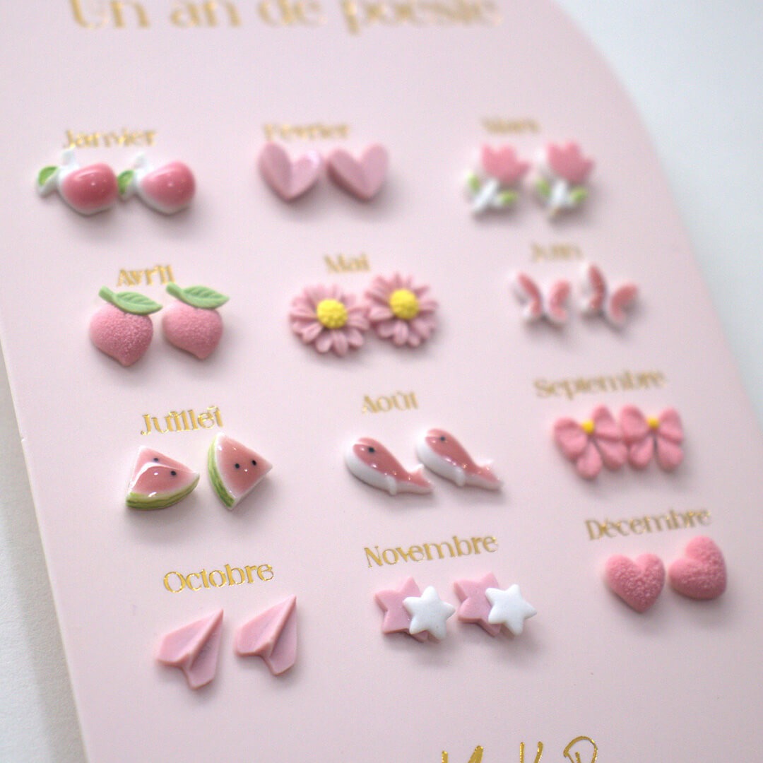 yuko b. oorbellen roze - 12 paar | YB500222 | 1