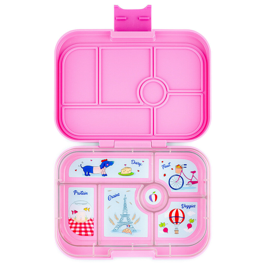 yumbox original broodtrommel 6 vakken - fifi pink - paris | FPI202210P | 0