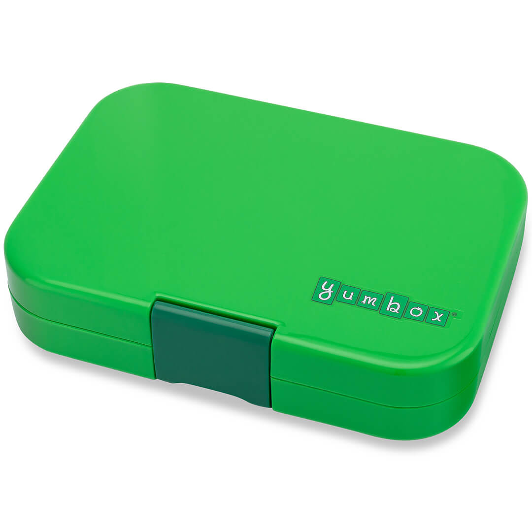 yumbox original broodtrommel 6 vakken - jurassic green - funny monsters | JGI202403F | 1