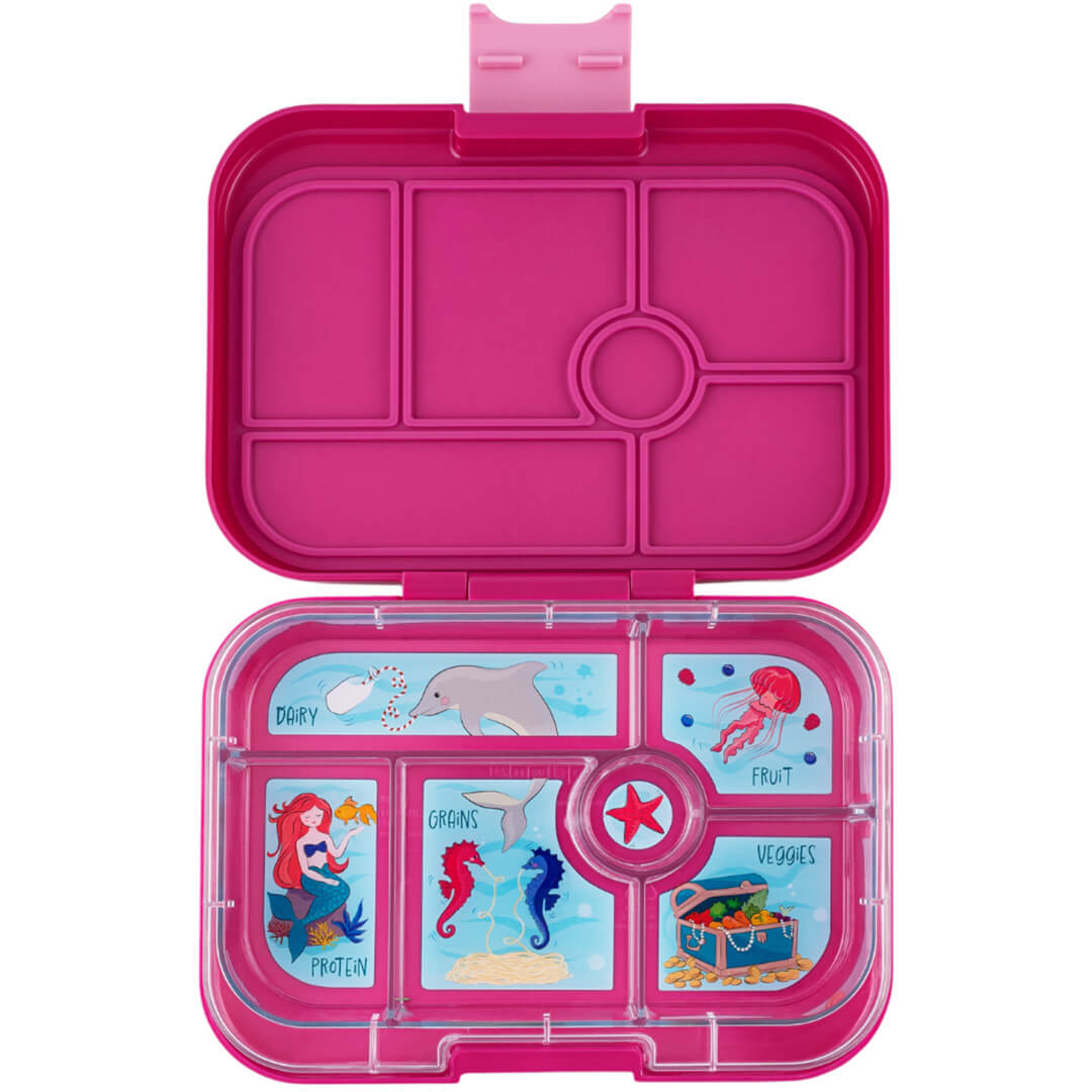 yumbox original broodtrommel 6 vakken - malibu purple - mermaid | MPI202403M | 0