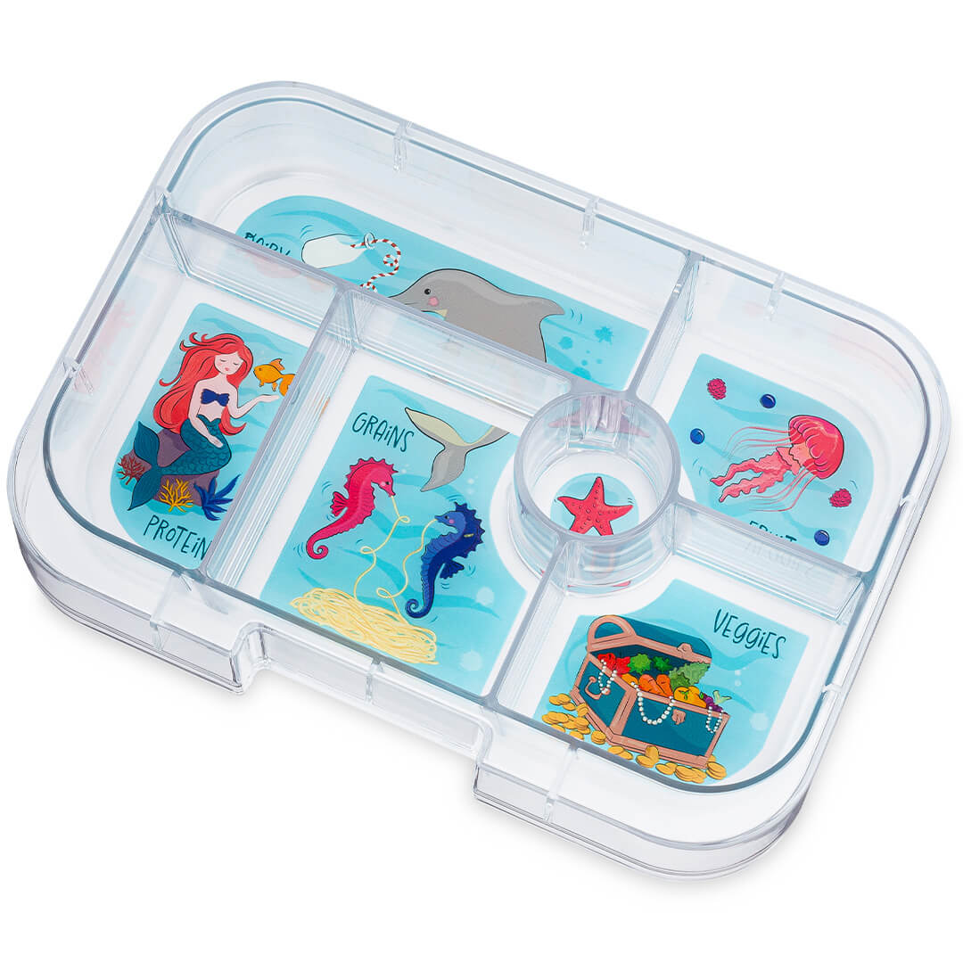 yumbox original broodtrommel 6 vakken - power pink - mermaid | PPI202403M | 2