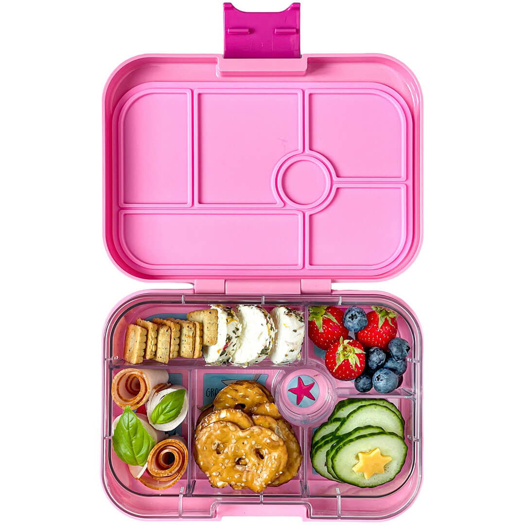 yumbox original broodtrommel 6 vakken - power pink - mermaid | PPI202403M | 3