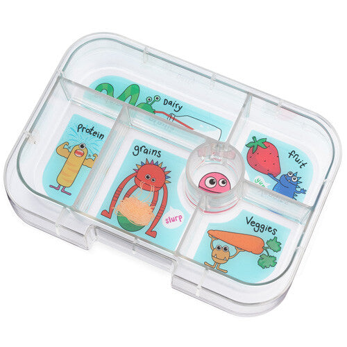 yumbox original inlegtray 6 vakken - funny monsters  | TRI202010F | 0