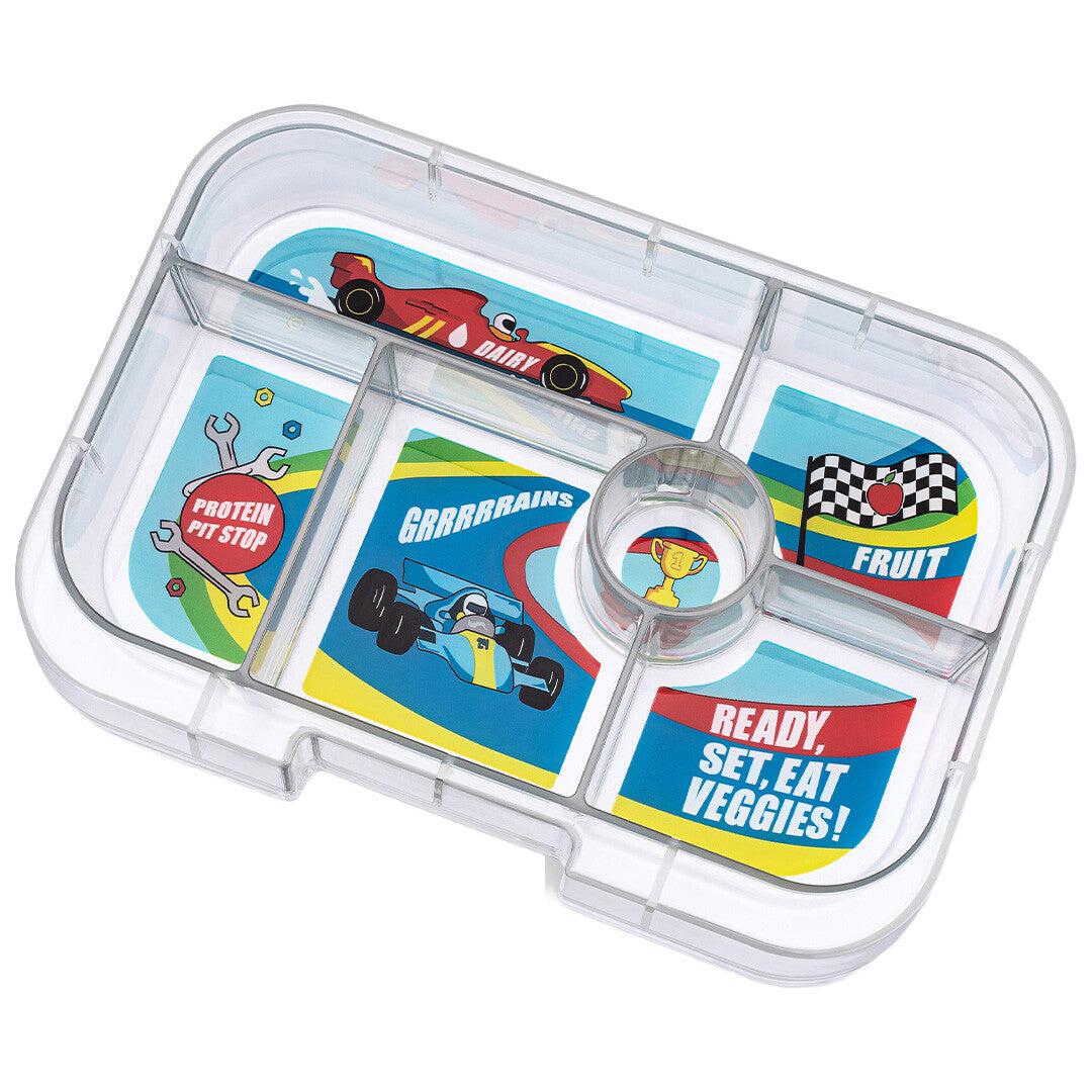 yumbox original inlegtray 6 vakken - race cars | TRI202303C | 0