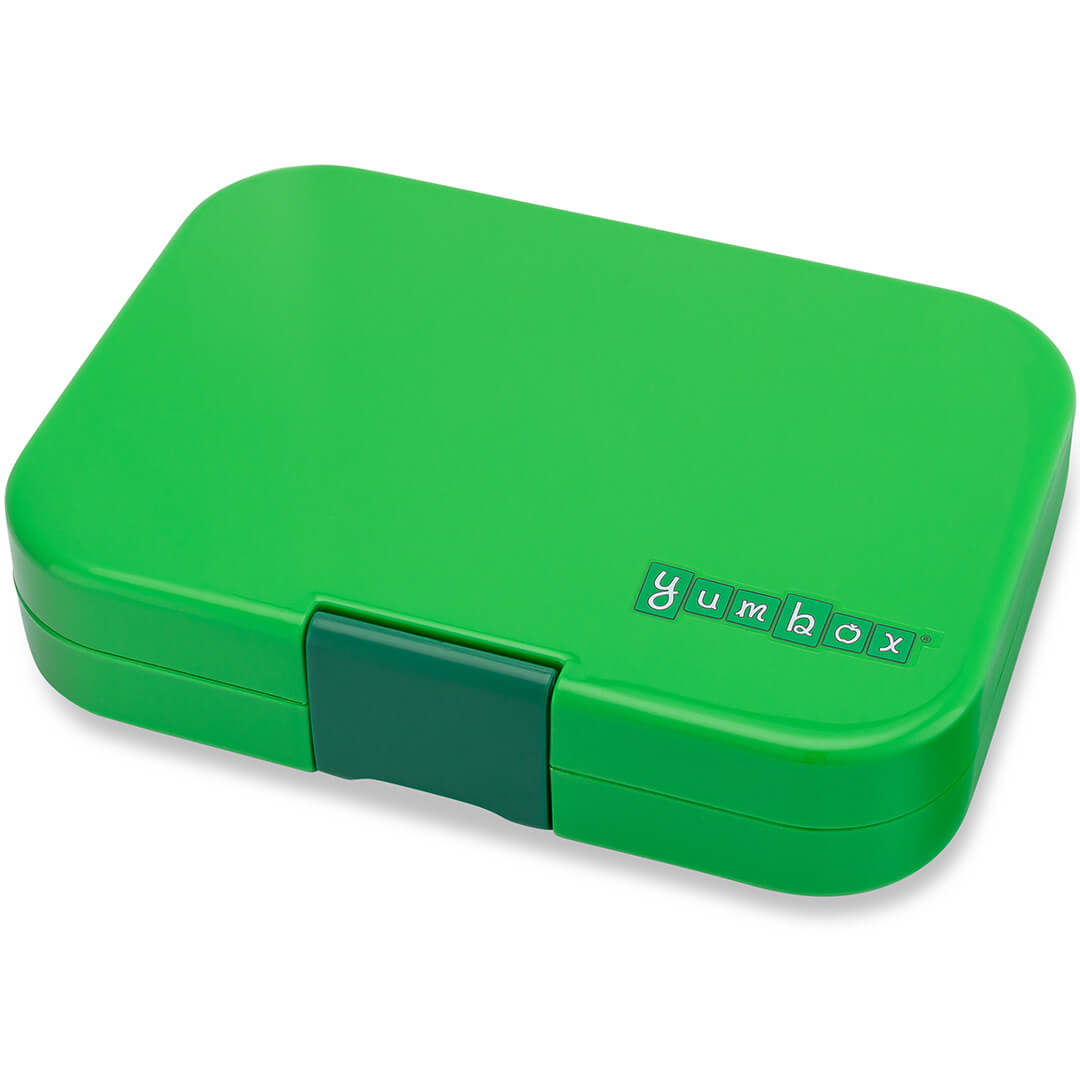 yumbox panino broodtrommel 4 vakken - jurassic green - dinosaur | JGII202403D | 1