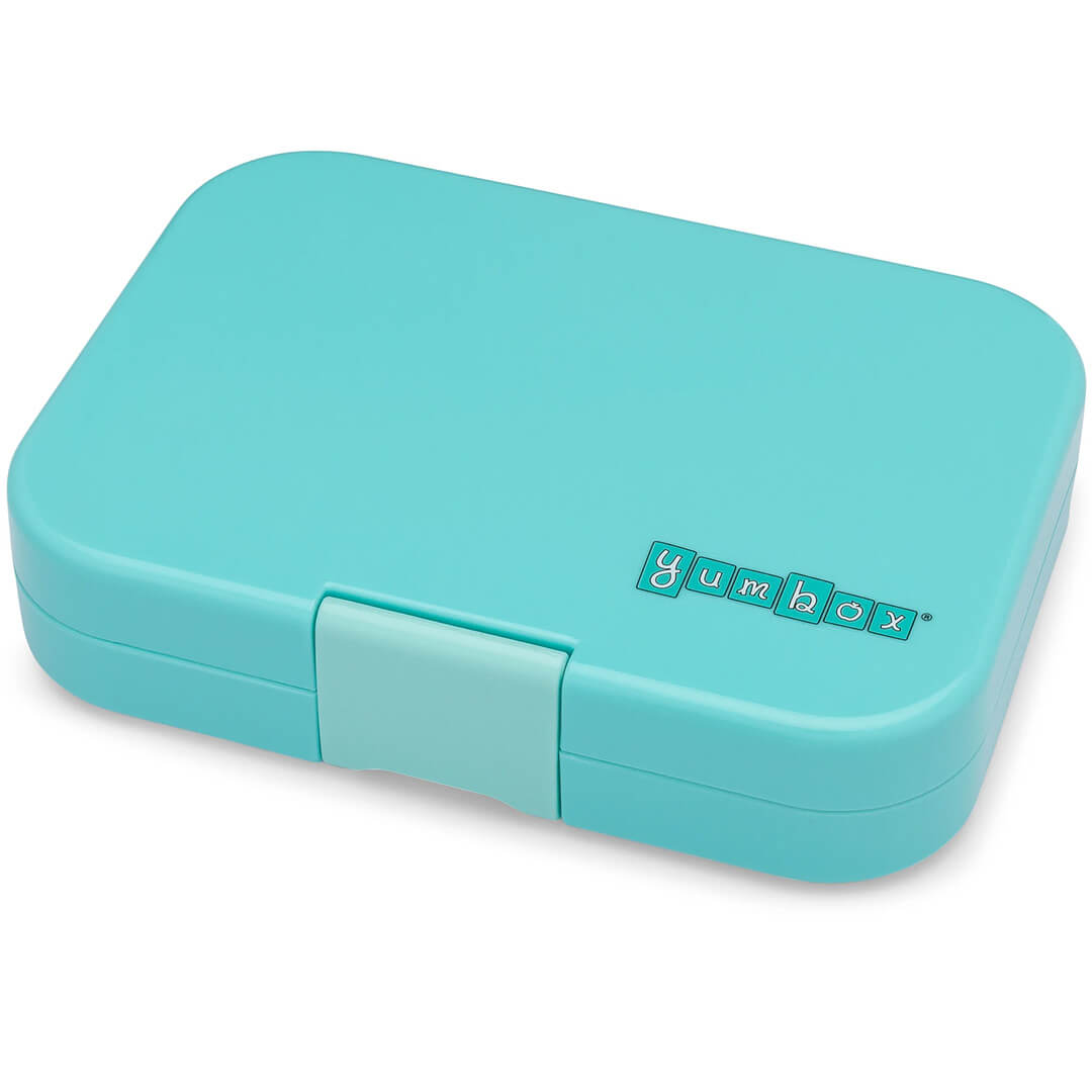 yumbox panino broodtrommel 4 vakken - misty aqua - rainbow  | MAII202010R | 1