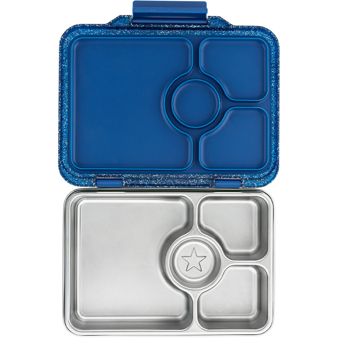 yumbox rvs bento broodtrommel 4 vakken - twilight blauw glitter | BGP202409 | 0