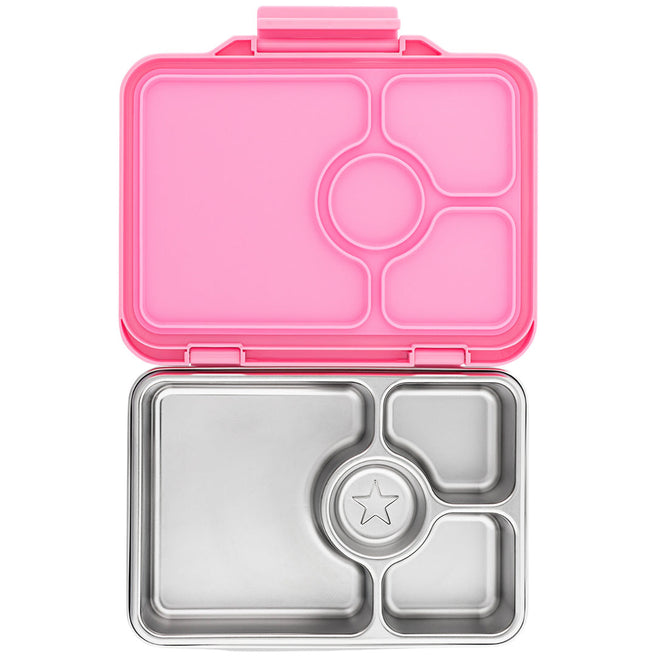 yumbox rvs bento broodtrommel 4 vakken - versailles roze | VPP202405 | 0