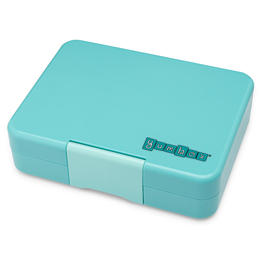 yumbox snack lunchdoosje 3 vakken - misty aqua - rainbow | MASN202210R | 1
